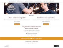 Tablet Screenshot of calisthenicsnederland.nl